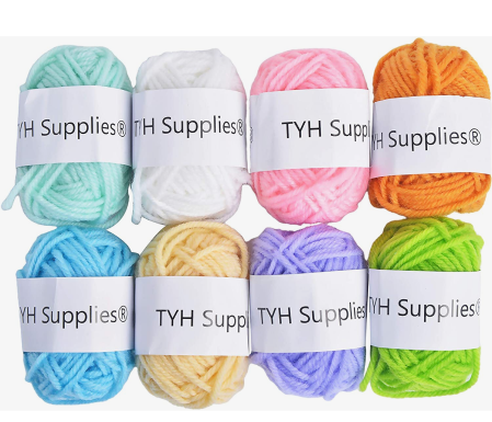 Large Yarn Lot Of 23 Skeins 50% Tencel / 50% Acrylic 50g Skeins Mixed  Colors