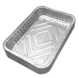 TYH Supplies Set of 20 Small Disposable 7-1/2-Inch by 5-inch BBQ Drip Pan Tray Aluminum Foil Tin liners for grease catch pans Replacement Liner Trays, Compatible with Weber Grills Q, Spirit, and Genesis, , 7.5" x 5", Bulk Package