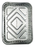 TYH Supplies Set of 50 Small Disposable 7-1/2-Inch by 5-inch BBQ Drip Pan Tray Aluminum Foil Tin liners for grease catch pans Replacement Liner Trays, Compatible with Weber Grills Q, Spirit, and Genesis, , 7.5" x 5", Bulk Package