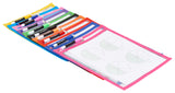 TYH Supplies 30-Pack Reusable Dry Erase Pockets 9 x 12 Inches Assorted Neon Colors